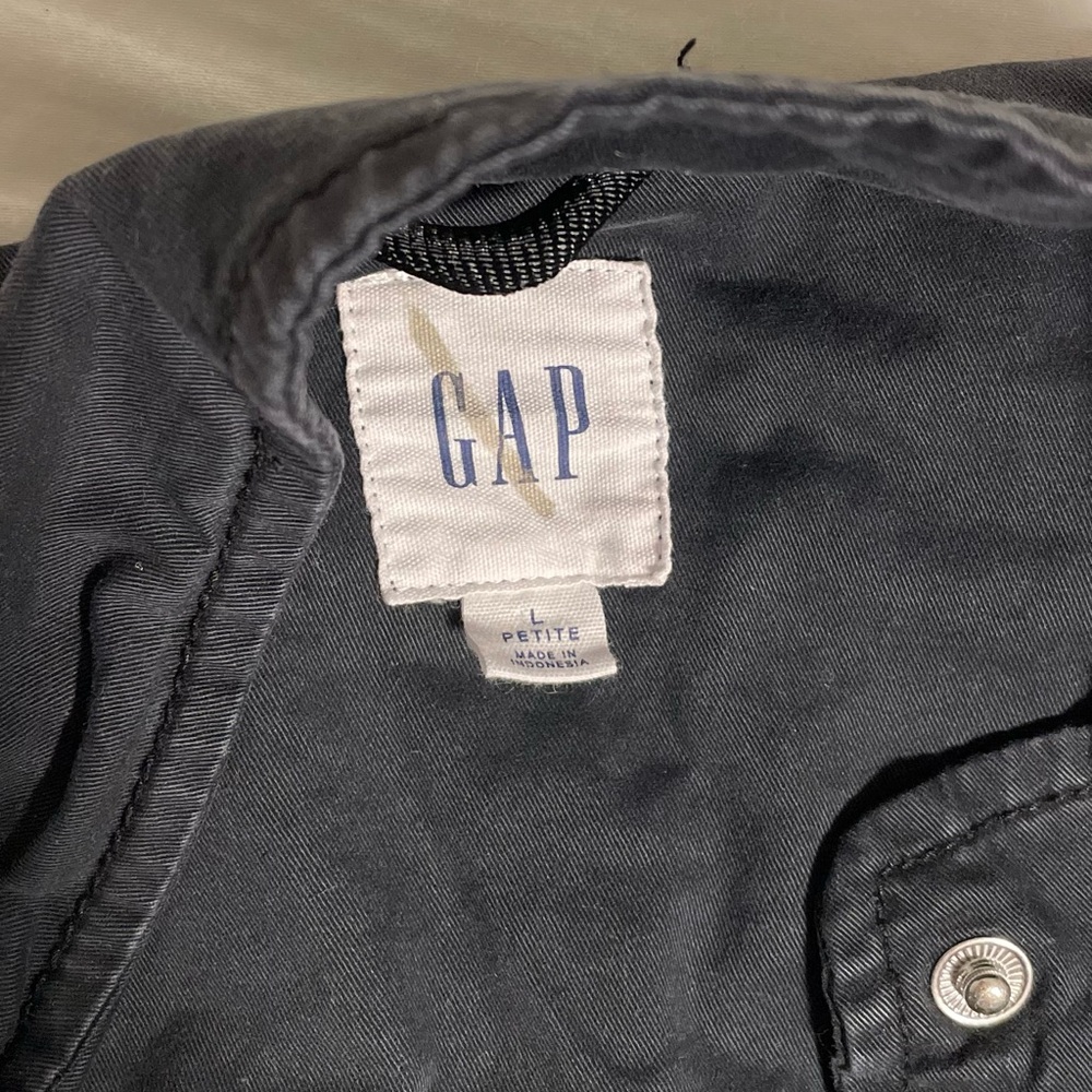GAP Gray Utility Military Field Jacket - Women’s (Large Petite / LP) - Picture 2 of 3